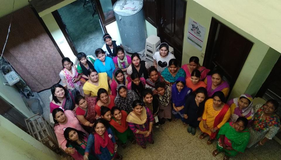 With the youths at Kamalini NGO